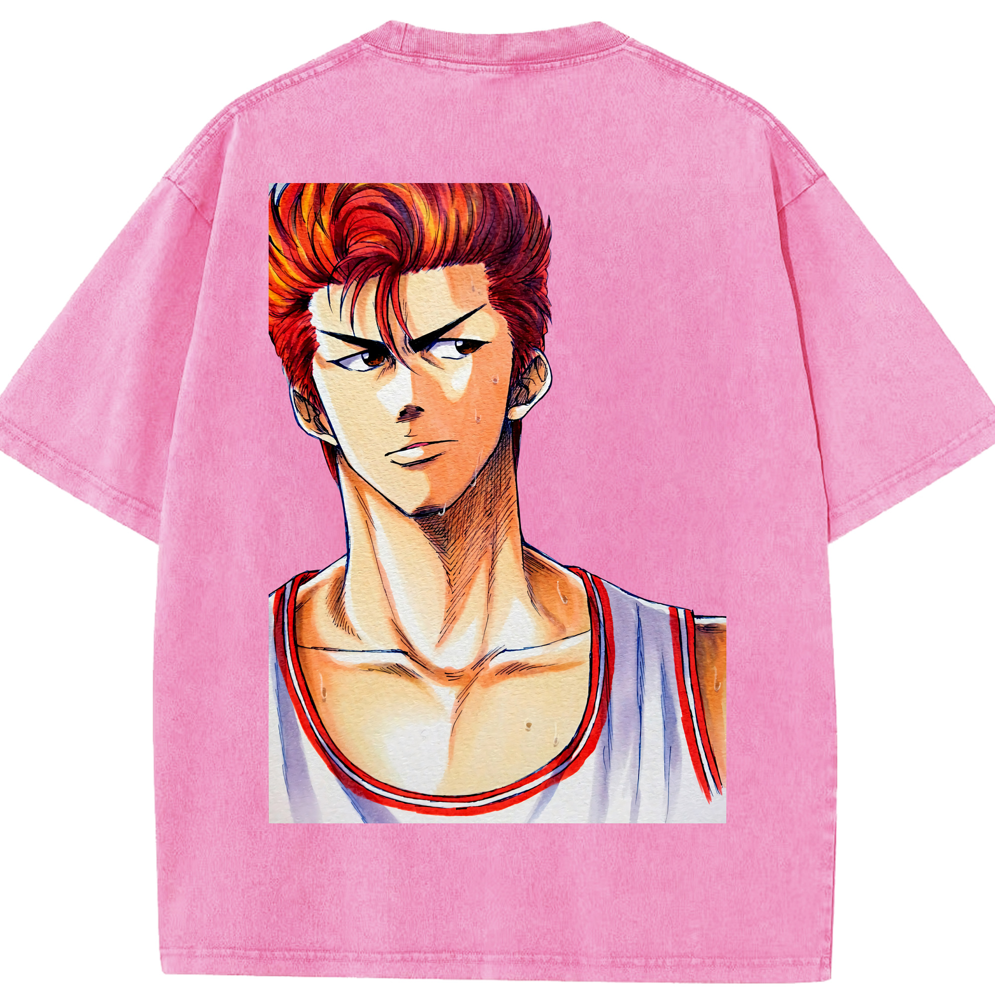 （画像用） SLAM DUNK／スラムダンク 綿100% ヴィンテージ風 半袖Tシャツ（背面プリント）